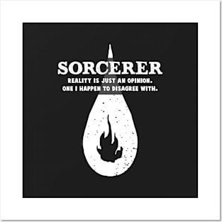 Funny Sorcerer Gamer D20 Dice Dungeon Dragons Gaming Gift Posters and Art